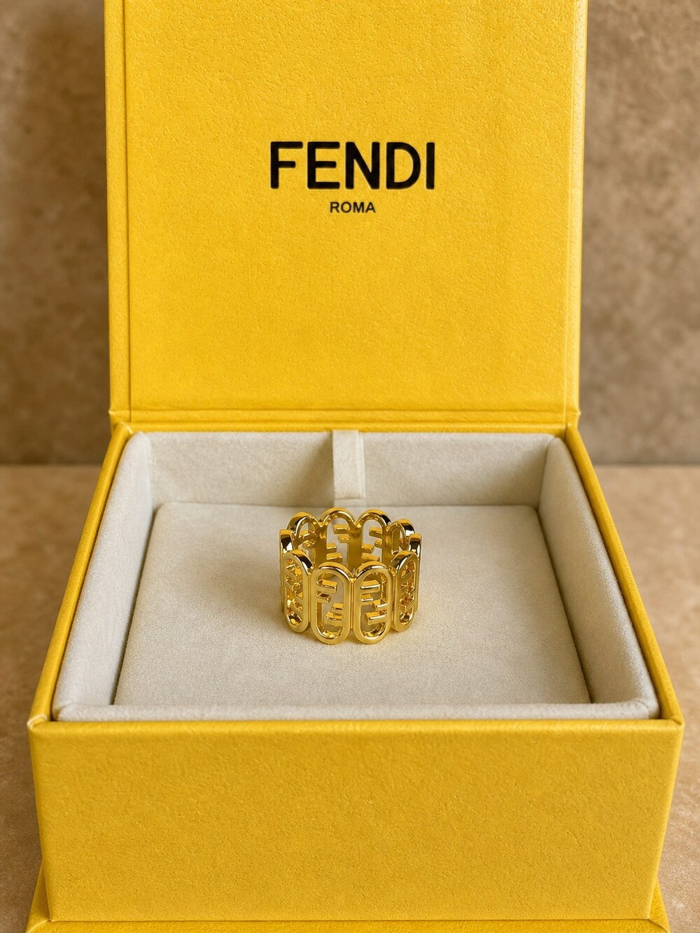 Fendi Modern Designer Ring Style 1 | New with Box - Picture 2 of 9